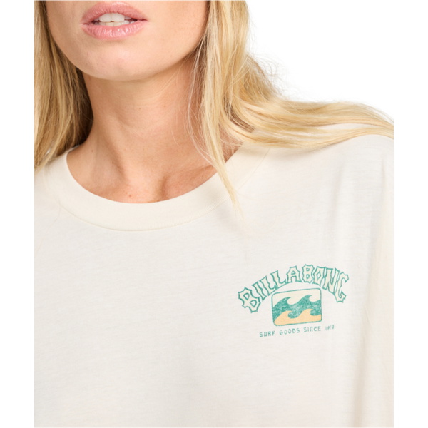 2025 Billabong Kvinders Paradise Arch Langærmede T-shirt EBJZT00489 - Whitecap